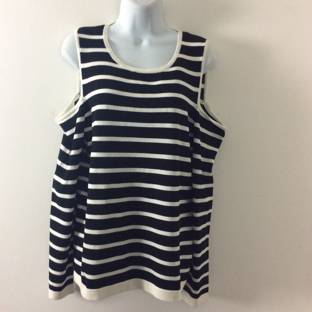 NEW Cable & Gauge Sweater Cold Shoulders Striped